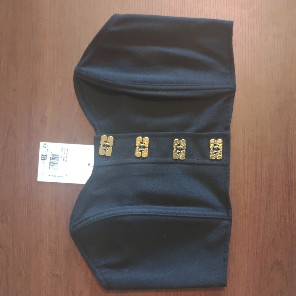NWT Ganni Black Corset Vest